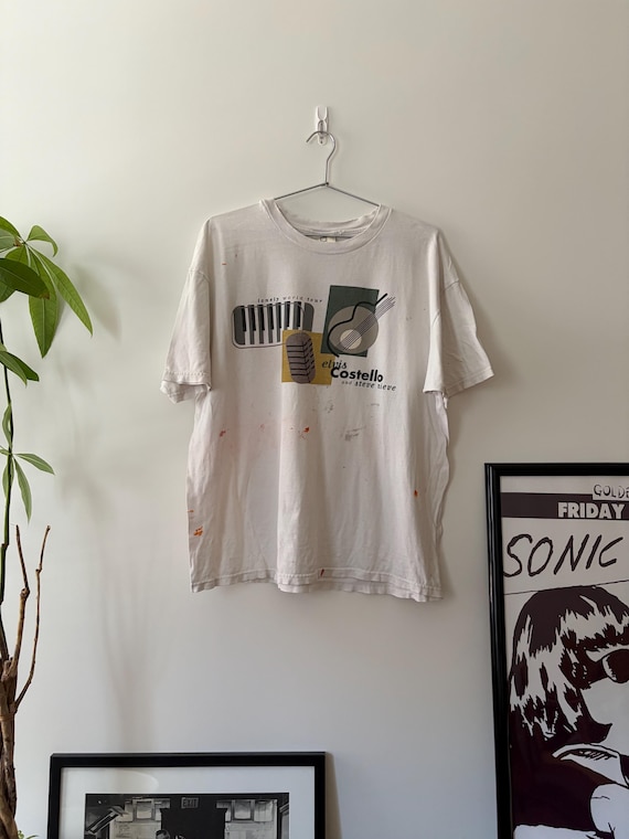 Vintage Elvis Costello Thrashed Tour Tee / XL
