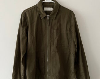 olive green work jacket