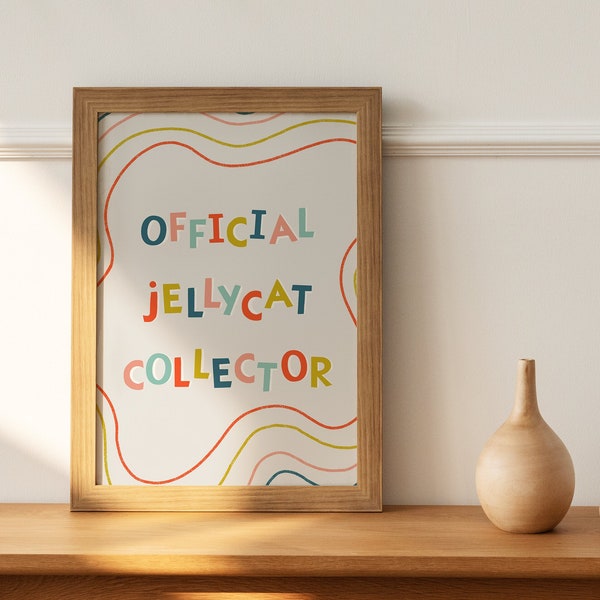 Official Jellycat Collector digital art print A3, A4 or A5 /cute colourful illustration childrens kids bedroom decor wall art plush plushies