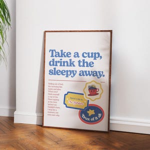 DJO inspiré Charlie's Garden café impression d'art art mural vinyle A6/A5/A4/A3 musique