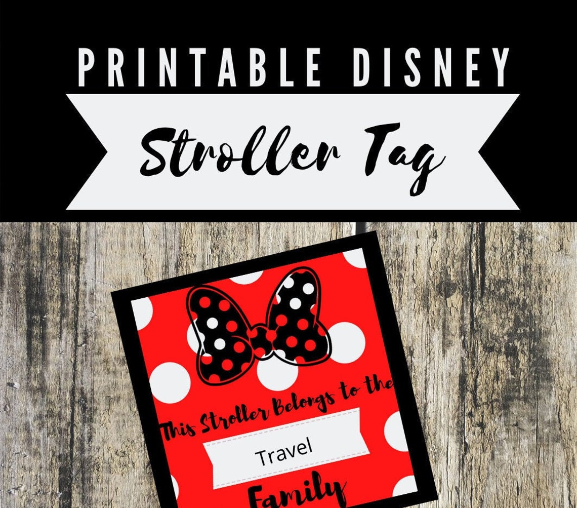 Disney Stroller Tag Printable Etsy