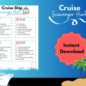 Cruise Scavenger Hunt Printable Download | Cruise Printable | PDF File