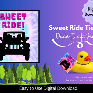 Jeep ducks digital download | printable tag template | Jeeping Ducks | Sweet Ride | Duck Duck Jeep