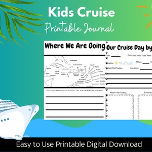 Cruise Journal for Kids- Now with Activities Pages!