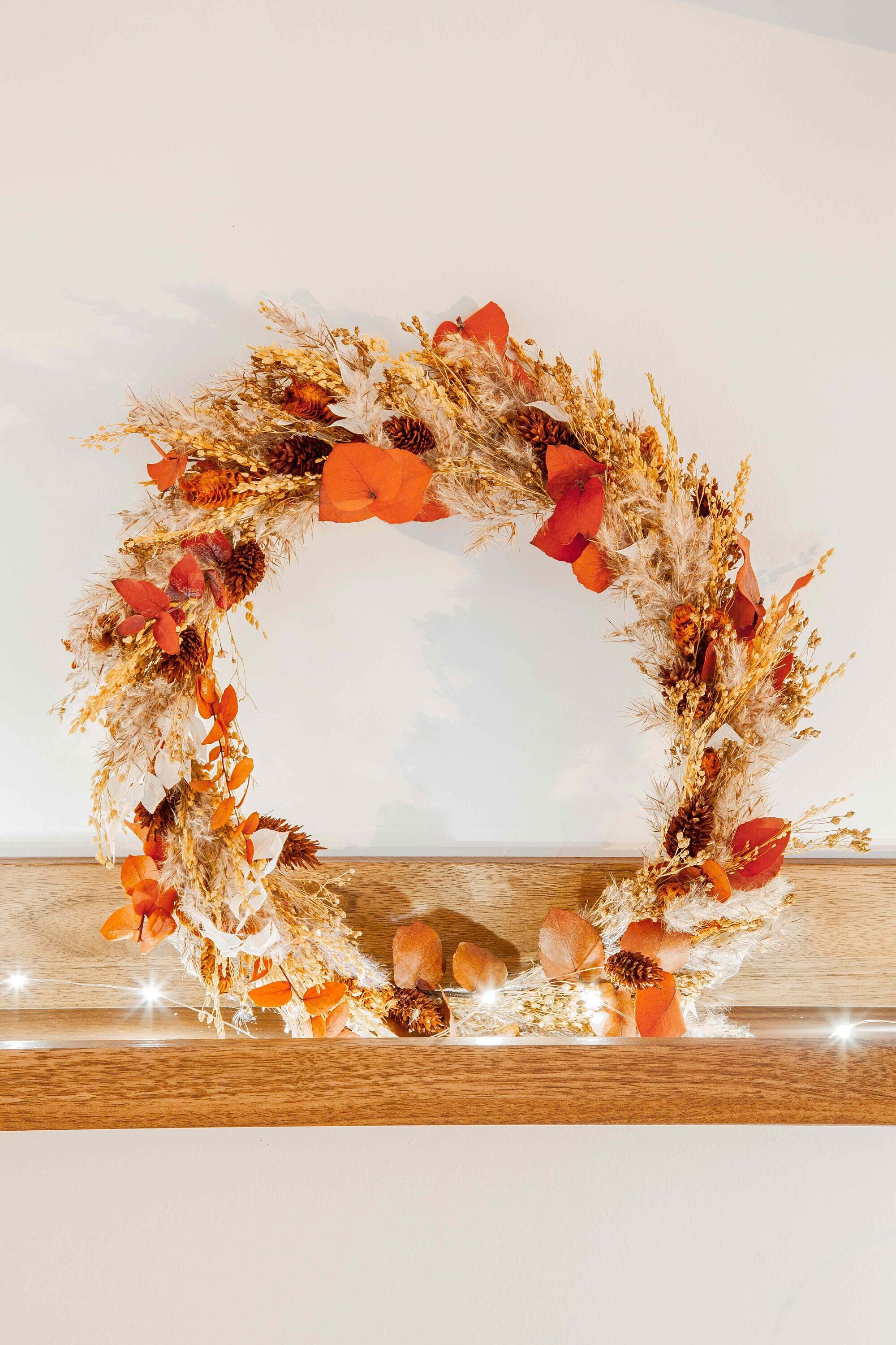 Couronne de Fleurs Séchées - Modèle Amélie