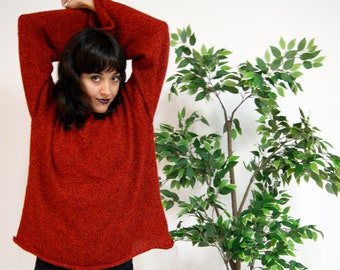 Autumn Reds Knit Bell Sleeve Jumper