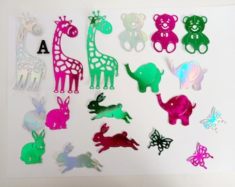 Die Cut Giraffe and Friends for use in any papercraft