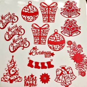 Seasonal Embellishments Die Cut by Me for your Seasonal Crafting