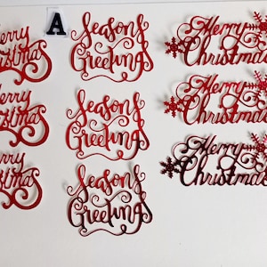 Merry Christmas Sentiment Die Cuts für den Einsatz in vielen Handwerk