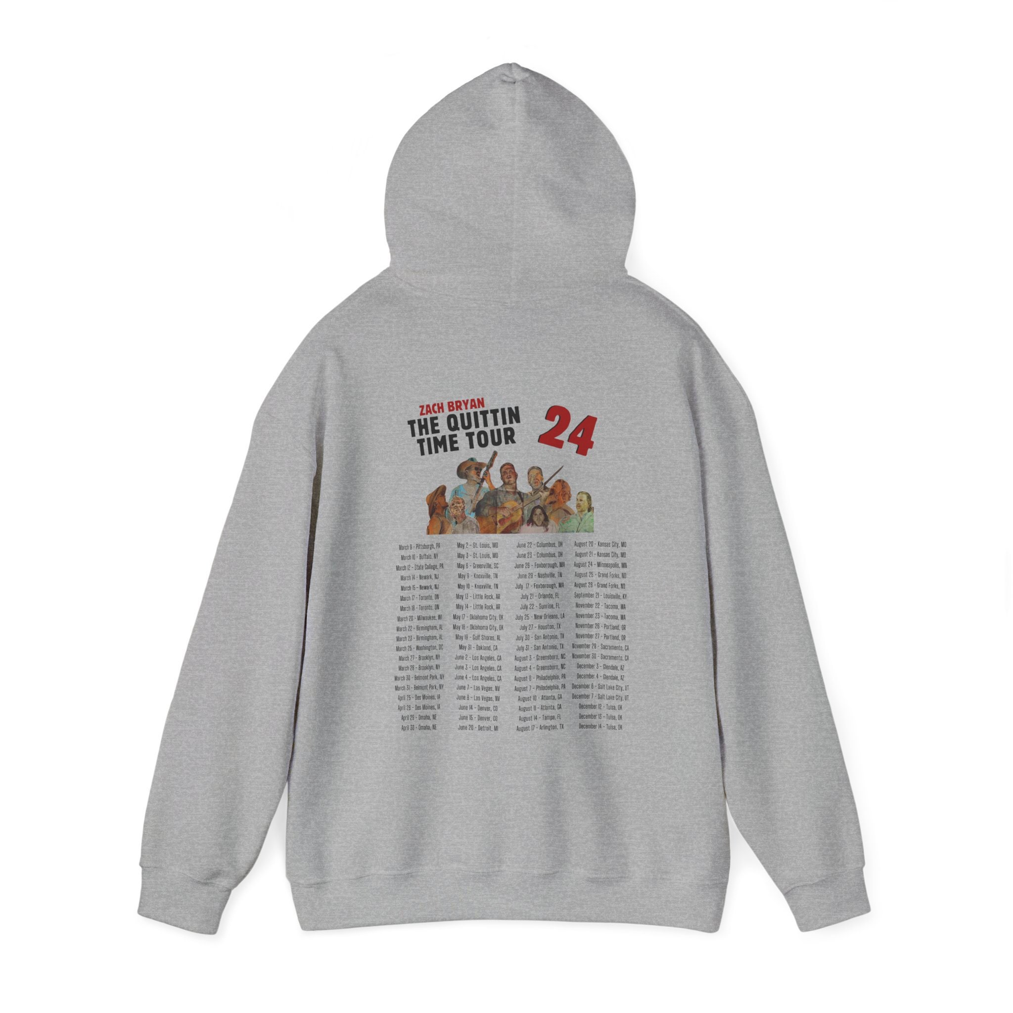 Zach Bryan Hoodie, Quittin Time Tour 2024