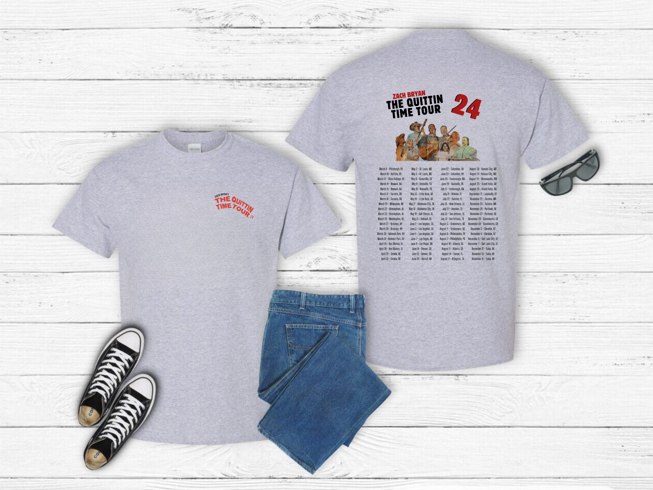 Zach Bryan Tour Shirt, 2024 Zach Bryan Concert Shirt