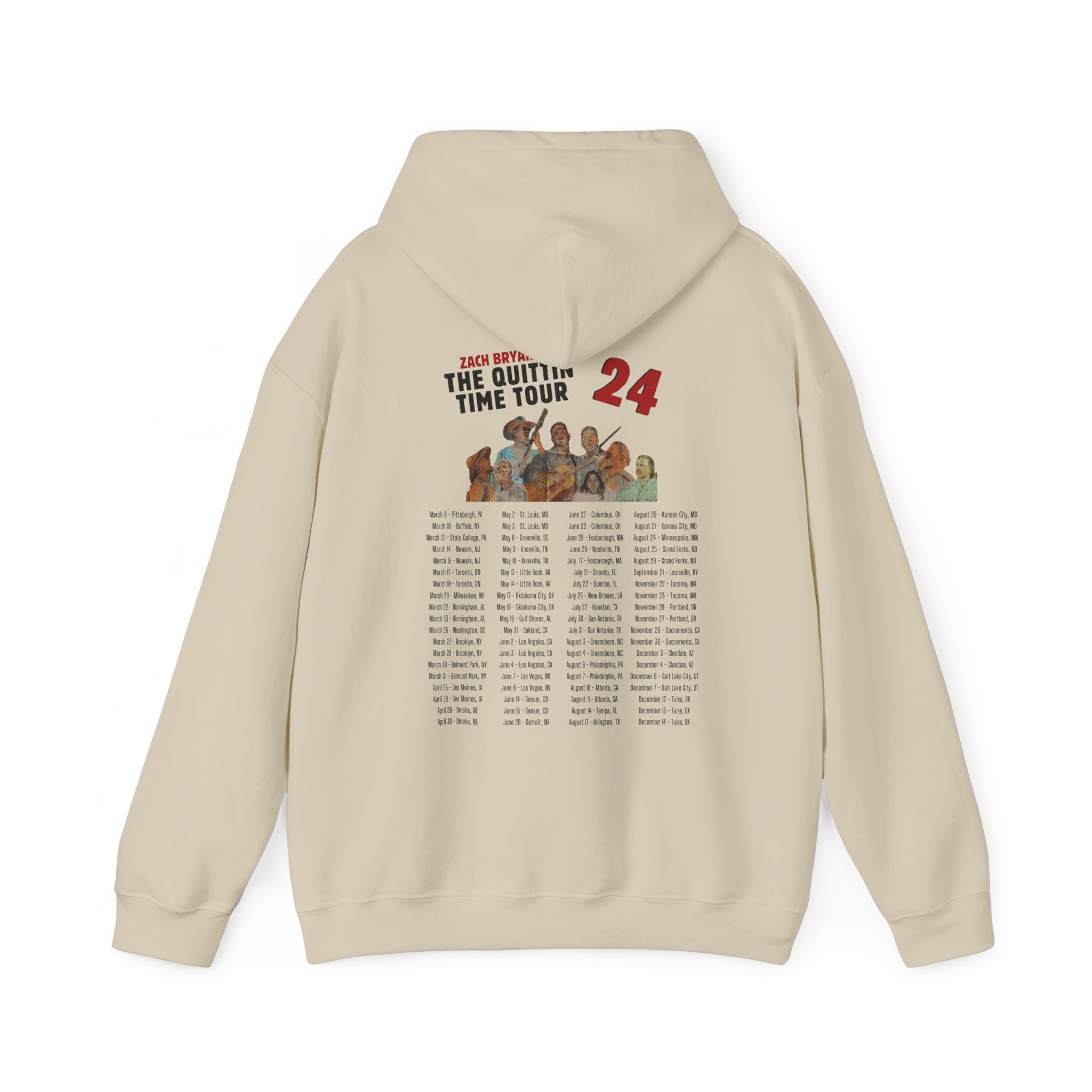 Zach Bryan Hoodie, Quittin Time Tour 2024