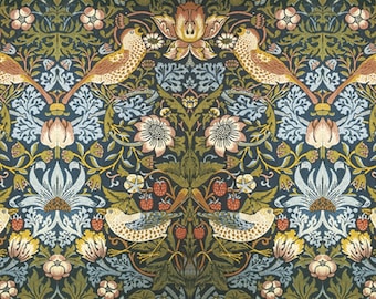 Dollhouse Wallpaper 1/12 scale William Morris Birds Blue Printable Download 8.5 x 11 and 11 x 17 digital sheet farmhouse Classic miniature