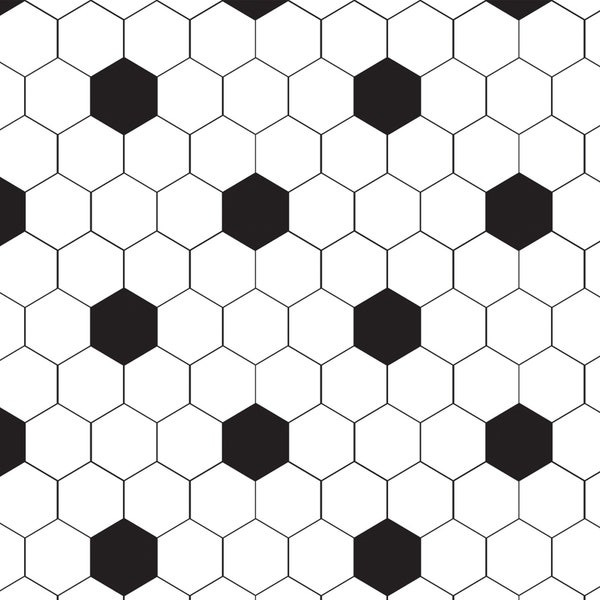 Dollhouse Wallpaper 1/12 scale Black and White Hexagon Tile Printable Download 8.5 x 11 and 11 x 17 digital sheet farmhouse floor repeatable