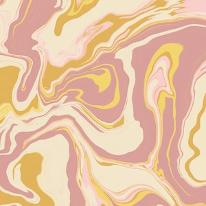 Fondo de pantalla de casa de muñecas a escala 1/12, naranja, rosa, crema, pintura, remolino, mármol, moderno, imprimible, descarga, hoja digital de 8,5 x 11 y 11 x 17, estilo granja