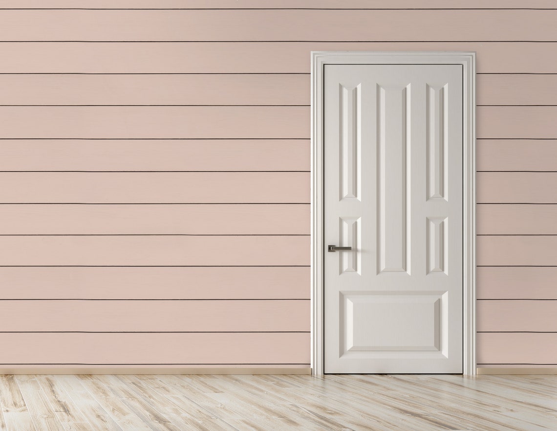 Dollhouse Wallpaper 1/12 Scale Pink Shiplap Printable Download Etsy