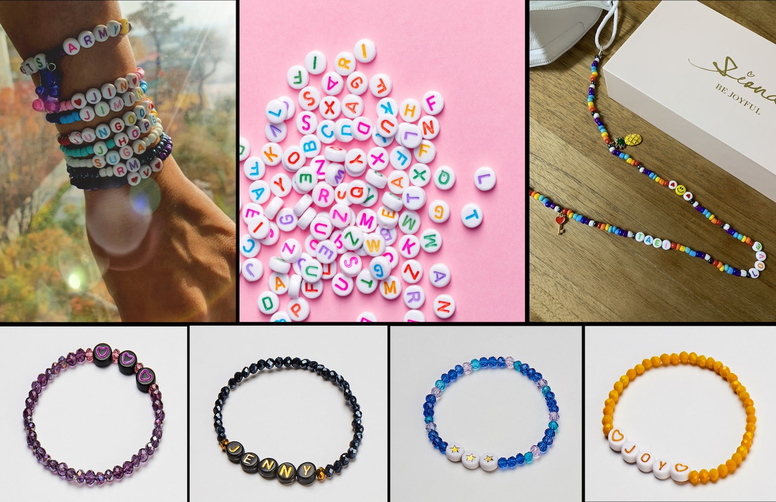 7mm A-Z Alphabet Letter Beads Name Making Beads Bracelet Beads 660 Pcs ...