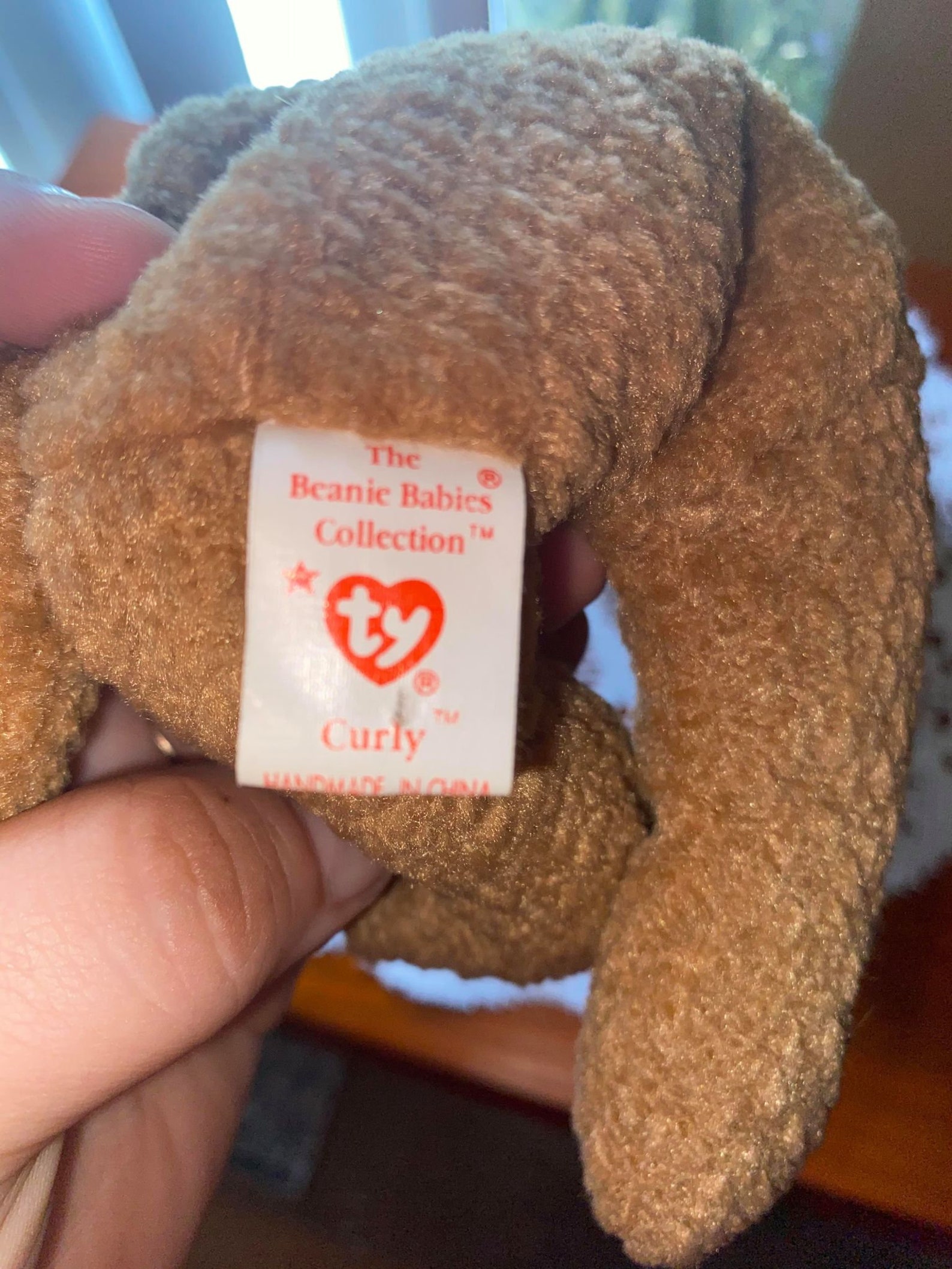 Curly Beanie Baby RARE W/ TAG ERRORS | Etsy