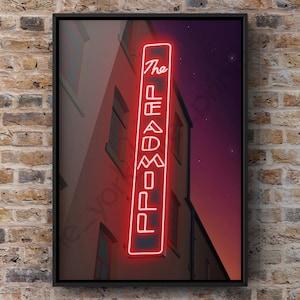 The Leadmill Neon Sign A4 Print | Sheffield Print | Leadmill Wall Art | Red Neon Sign | Sheffield Venues | Leadmill Prints | A5 A4 A3