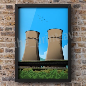 Sheffield Cooling Towers Print | Tinsley Cooling Towers | Sheffield Prints | Sheffield Artwork | Sheffield Art | Sheffield | A5 A4 A3