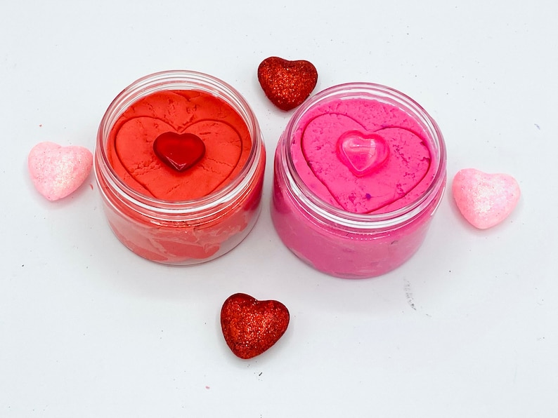 6oz Single Strawberry scented or pink glitter play dough