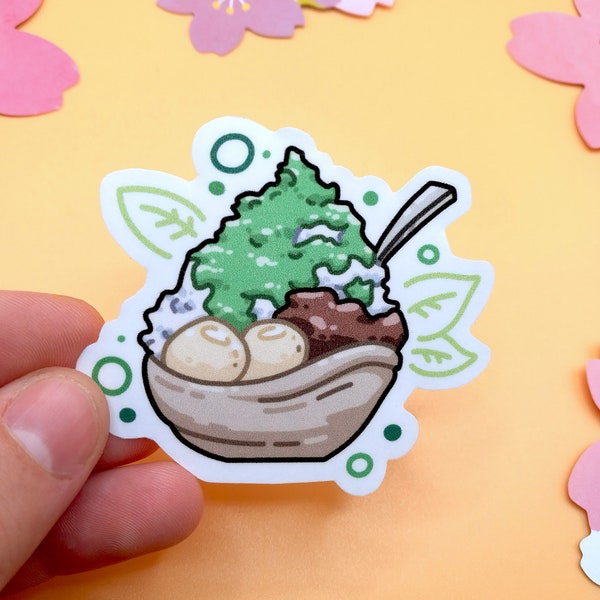 Sticker Kakigori, snack japonais, nourriture japonaise, autocollant kawai