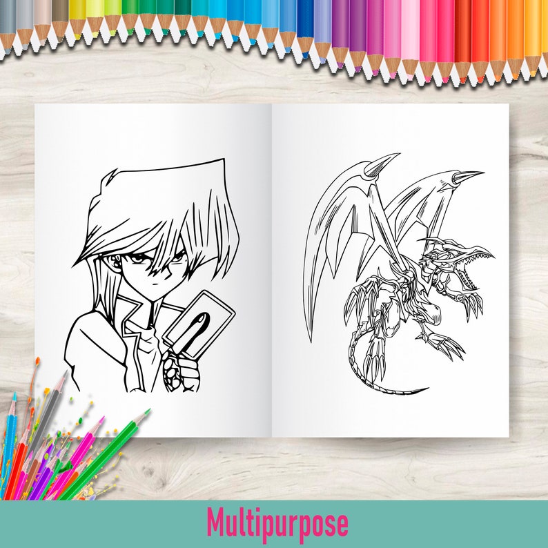 Bundle Yugioh svg png for Cricut Yugioh coloring Silhouette Etsy