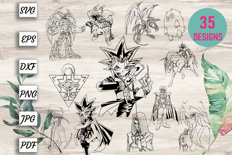 Bundle Yugioh svg png for Cricut Yugioh coloring Silhouette Etsy