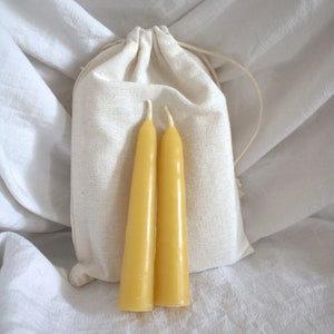 Beeswax Candles Taper Candles 2, 4, 6, or 12 Ct Pure Beeswax Dripless Taper Handmade Candles image 8