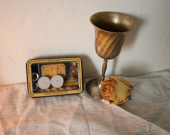 Family Size Shabbat Havdalah Pocket-Sized Travel Kit - FAMILY - Beeswax Shabbat Candles Besamim Incense Judaica Matchsticks - Jewish Gift