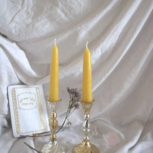 Beeswax Candles Taper Candles 2, 4, 6, or 12 Ct Pure Beeswax Dripless Taper Handmade Candles image 2