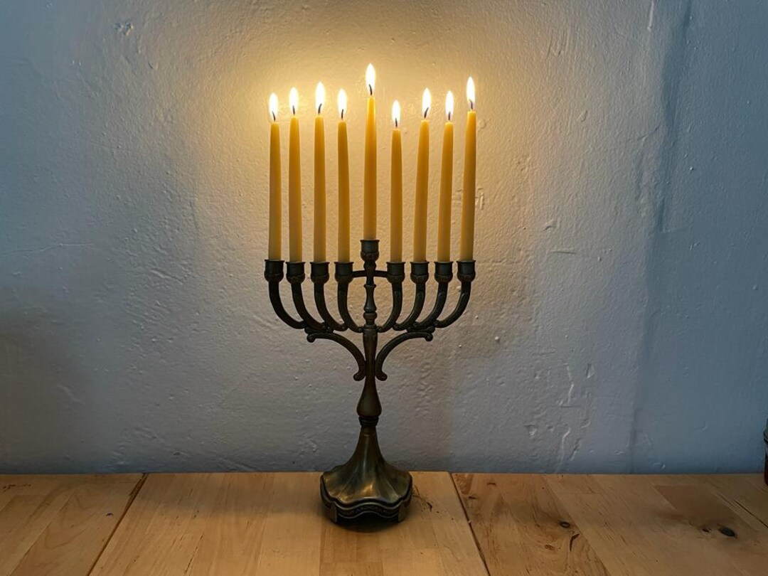 Beeswax Chanukah Candles Set of 44 Hanukkah Candles Taper Candles