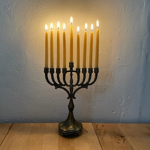 Beeswax Chanukah Candles - Set of 44 Hanukkah Candles Taper Candles - Jewish Hanukkah Gift - 5&quot;-6&quot;x0.9cm - Pure Dripless Handmade Kosher
