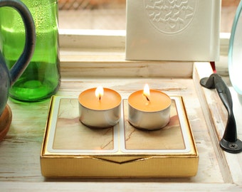 Beeswax Tealight Candles - 2, 4, 6, 12, or 24 Ct - Pure Beeswax Handmade Tea Light Candles