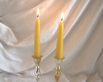 Shabbat Beeswax Candles - Beeswax Candles Taper Candles - 2, 4, 6, or 12 Ct - Pure Beeswax Dripless Handmade Passover Kosher Shabbos Dinner