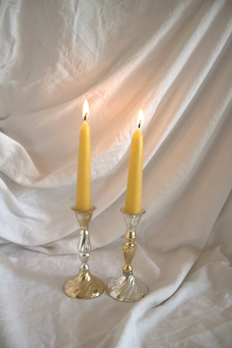 Beeswax Candles Taper Candles 2, 4, 6, or 12 Ct Pure Beeswax Dripless Taper Handmade Candles image 9