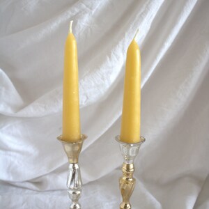 Beeswax Candles Taper Candles 2, 4, 6, or 12 Ct Pure Beeswax Dripless Taper Handmade Candles image 7