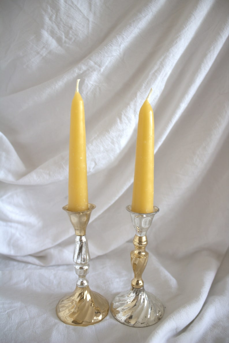 Beeswax Candles Taper Candles 2, 4, 6, or 12 Ct Pure Beeswax Dripless Taper Handmade Candles image 7