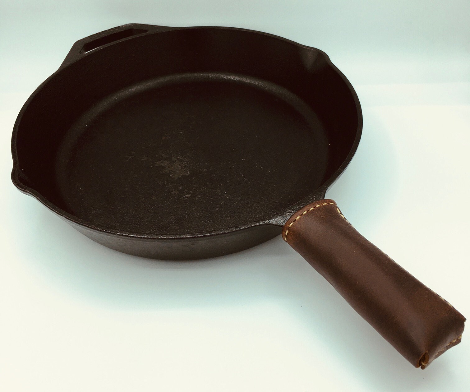 Leather Cast Iron Handle Cover Etsy