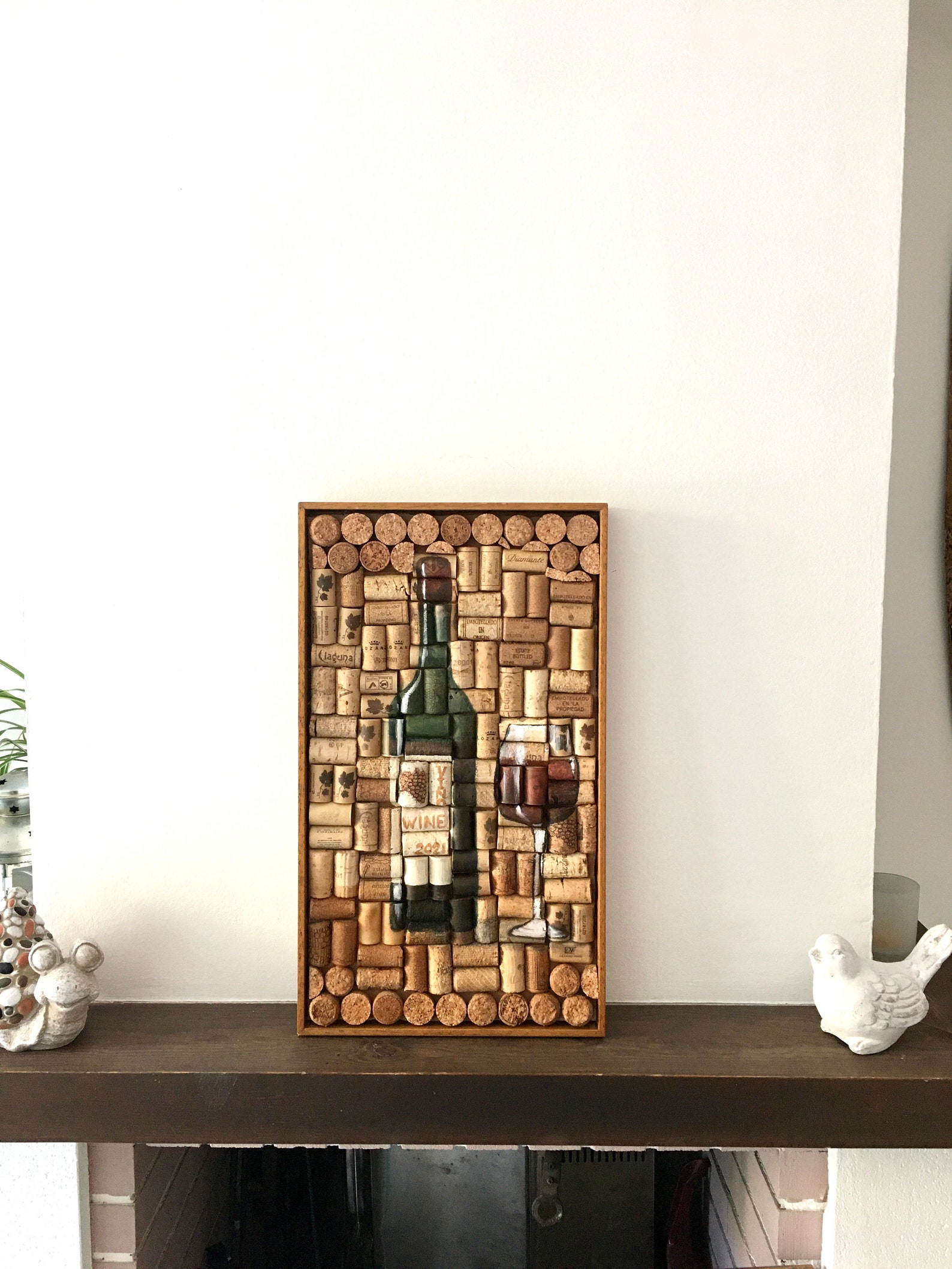 Wine Cork Wall Decor Wood Wall ArtWine Lover Gift Wine Cork Etsy