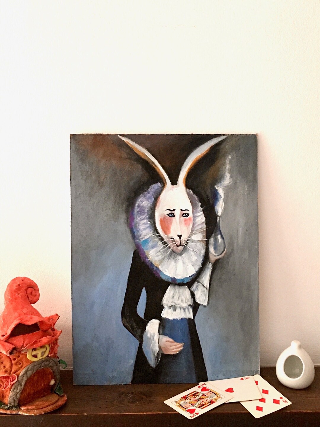 Rabbit Acrylic Painting, Rabbit Wonderland Painting, Wall Art,artwork ...