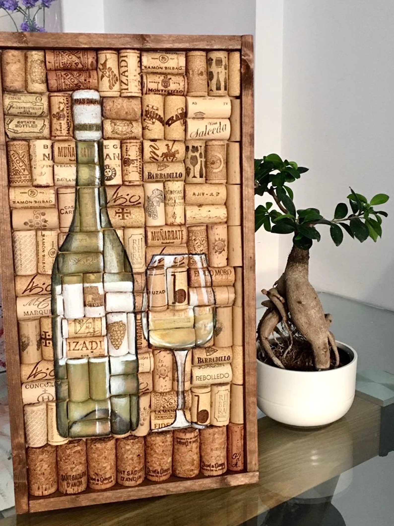 Wine Cork Wall Decor Wood Wall Artwine Lover Gift Wine Cork Etsy