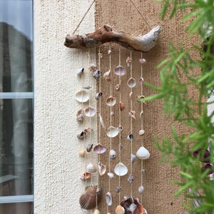 Wind Chimes Boho Natural Seashell Mediterranean Shells Garden Wind Chime Decor Home Decor Coastal Beach Style Art Shell Mobil Wall Pendant