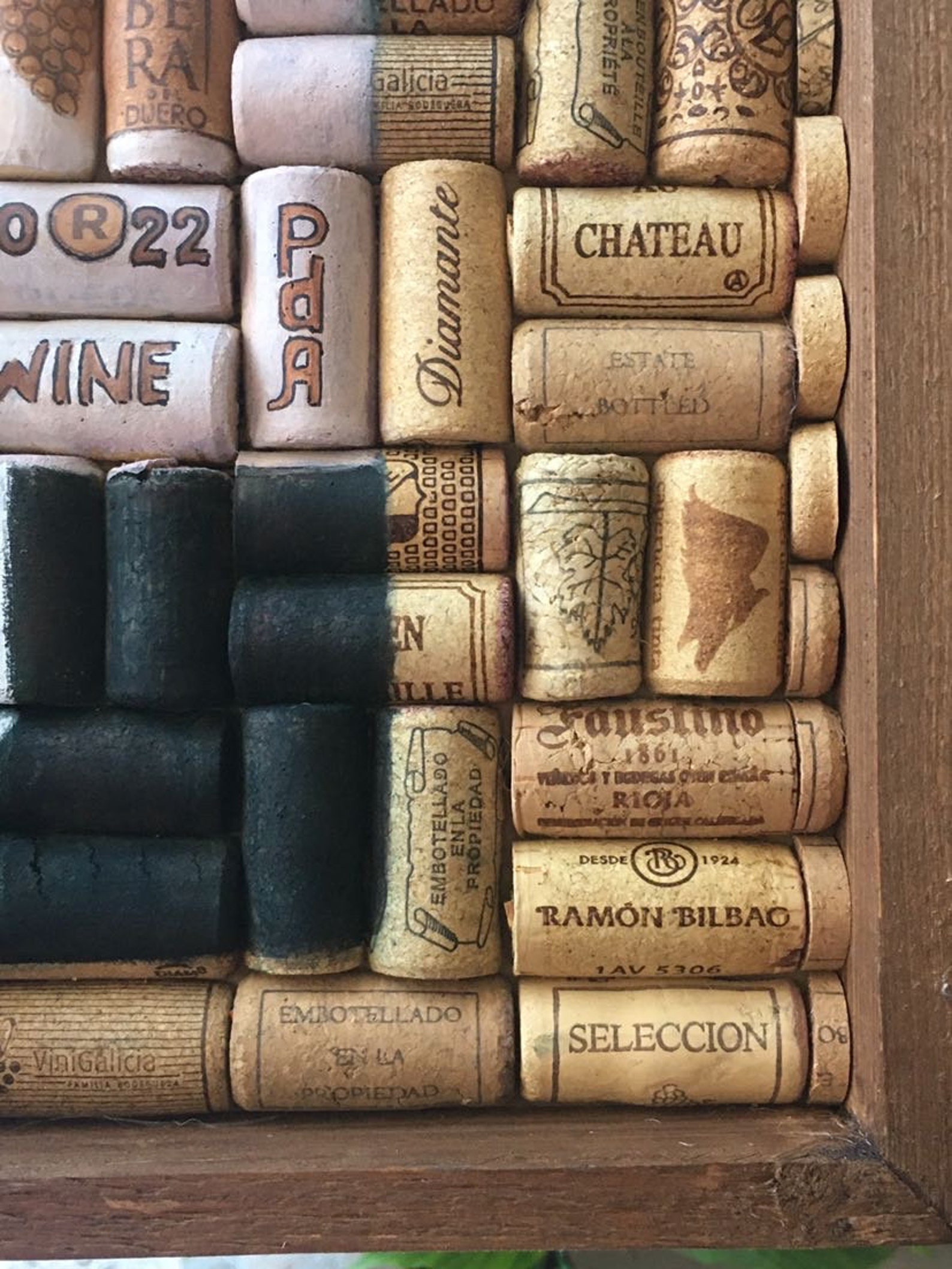Wine Cork Wall Decor, Wood Wall Art,wine Lover Gift, Wine Cork Art, Bar