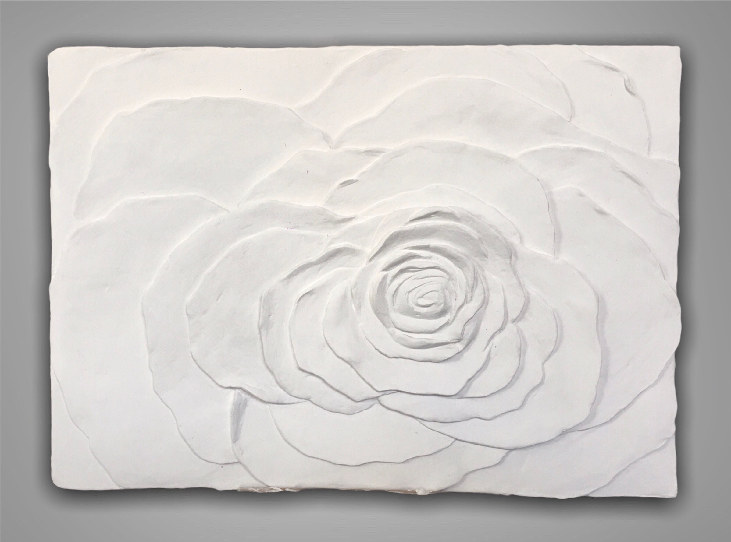 Panneaux Muraux 3D en plâtre ,Décor de roses en relief