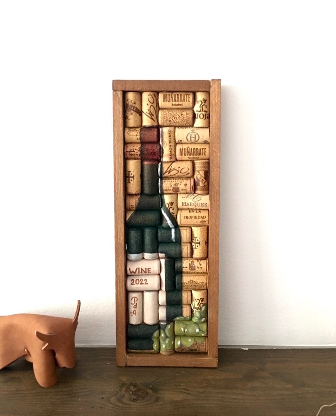 Wine Cork Wall Decor, Wood Wall Art,wine Lover Gift, Wine Cork Art, Bar