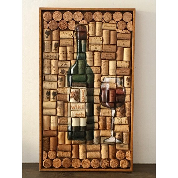 Wine Cork Wall Decor Wood Wall ArtWine Lover Gift Wine Cork Etsy