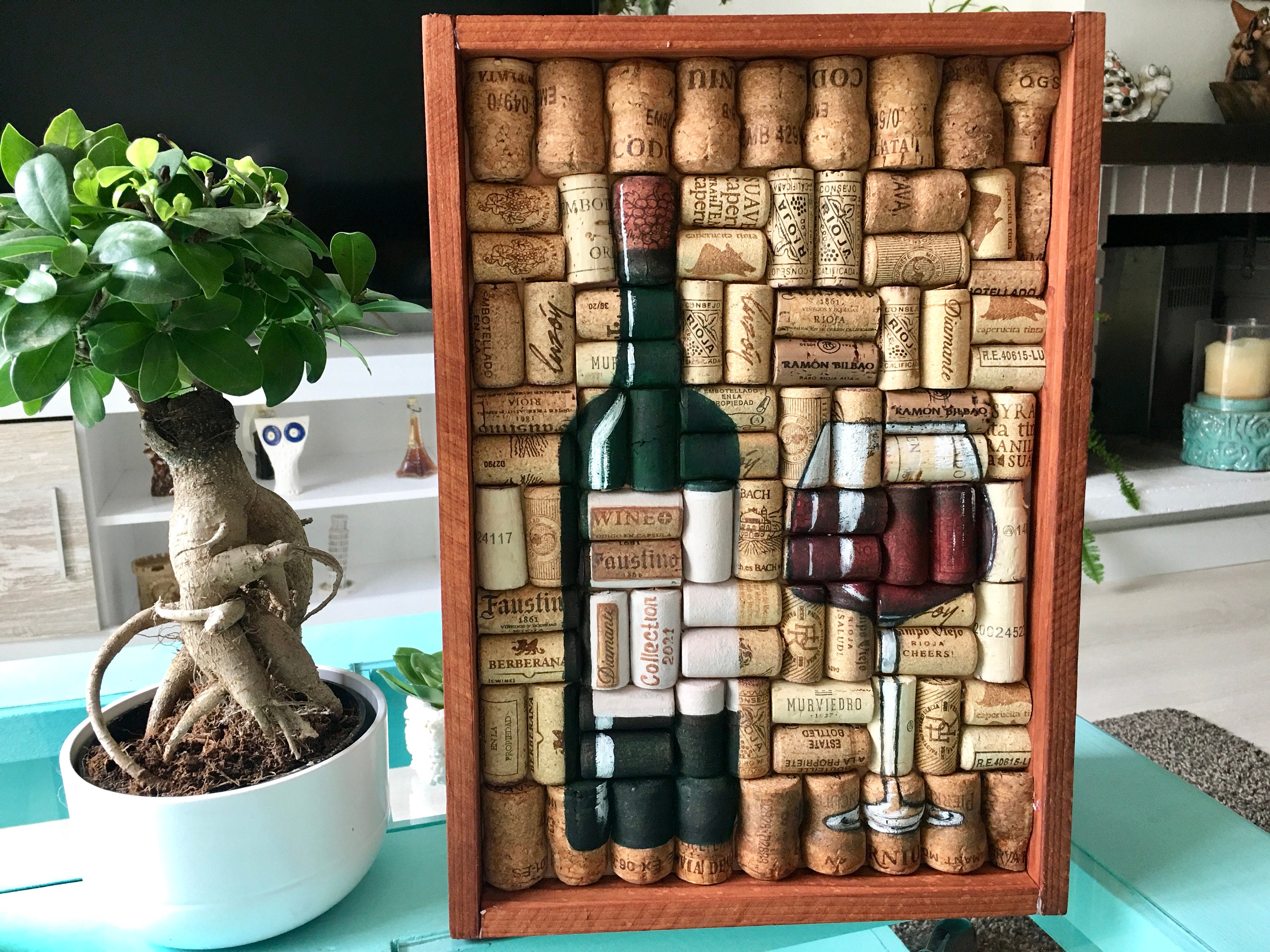 Wine Cork Wall Decor Wood Wall Artwine Lover Gift Wine Cork - Etsy