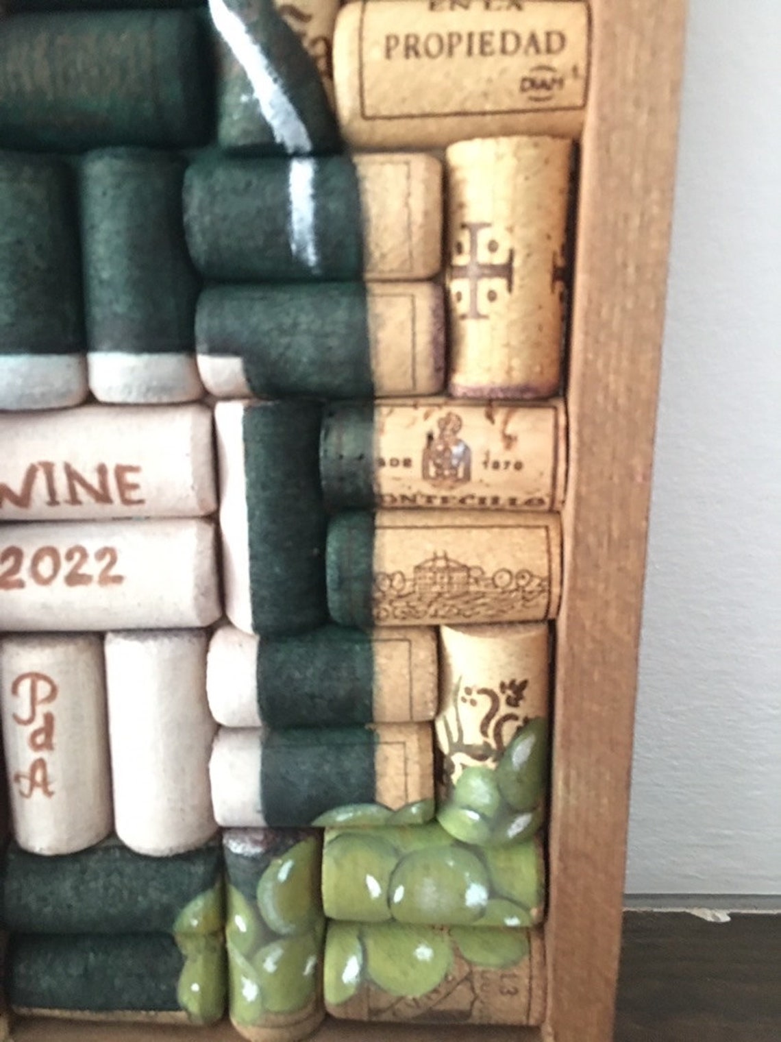 Wine Cork Wall Decor, Wood Wall Art,wine Lover Gift, Wine Cork Art, Bar Decor, Kitchen Wall Art