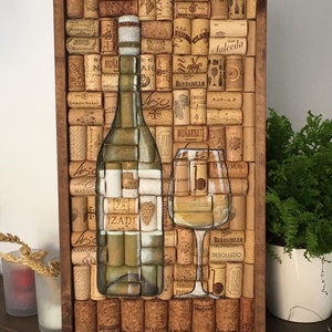 Weinkorken Wanddekoration, Holz Wandkunst, Wein Liebhaber Geschenk, Weinkorken Kunst, Bar Dekor, Küchen Wandkunst, Weinkorken Wandbehang, Korken Kunstwerk